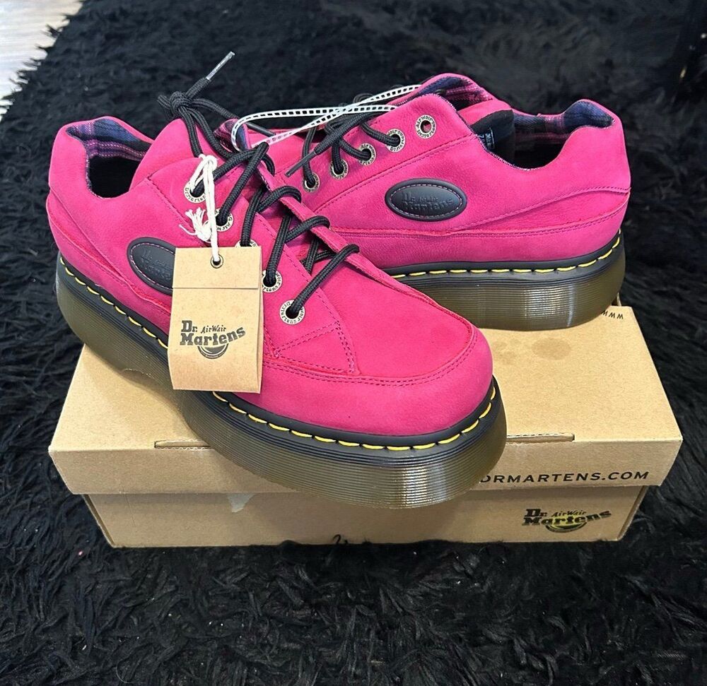 DR MARTENS Buzz 5I fuchsia leather platform lace up oxford’s shoes women’s 7 new